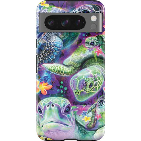 Rainbow Sea Turtles by Sheena Pike Google Pixel 8 Pro Impact Case